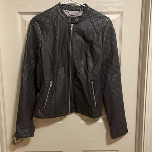 Black Rivet faux leather pewter jacket